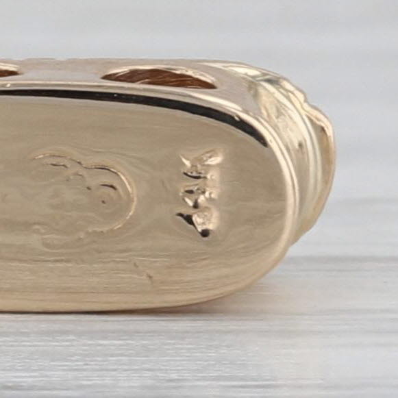 Diamond Slide Bracelet Charm 14k Yellow Gold Vintage Old Victoria