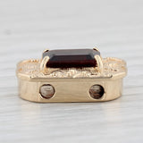 2.10ct Garnet Slide Bracelet Charm 14k Gold Vintage MGKK