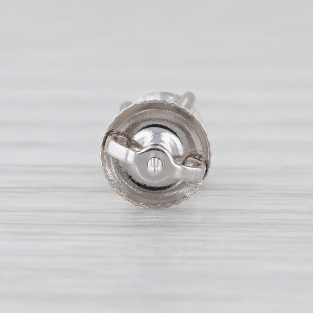 0.50ct Round Diamond Solitaire Single Stud Earring 14k White Gold Stud