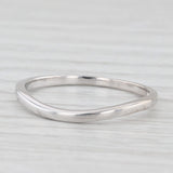 Contoured White Gold Band 14k Size 7 Stackable Curved Design