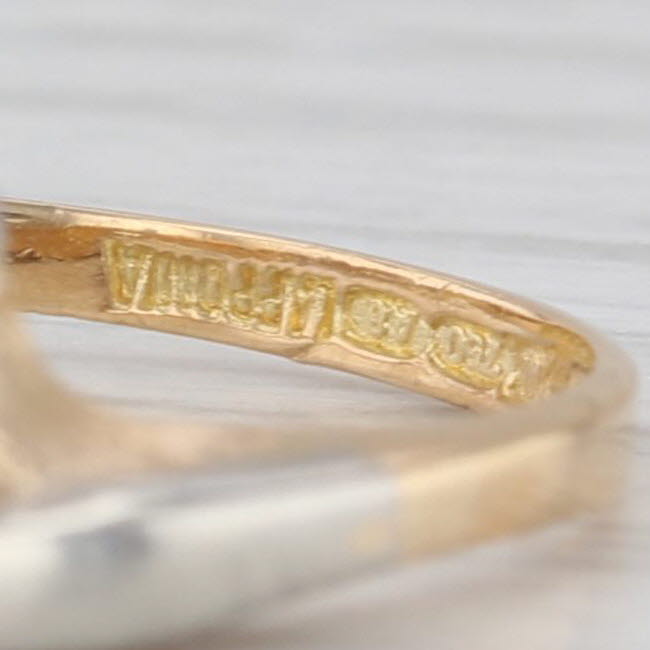 Lapponia 0.10ctw Diamond Solitaire 2-Toned Ring 18k Yellow White Gold Size 5