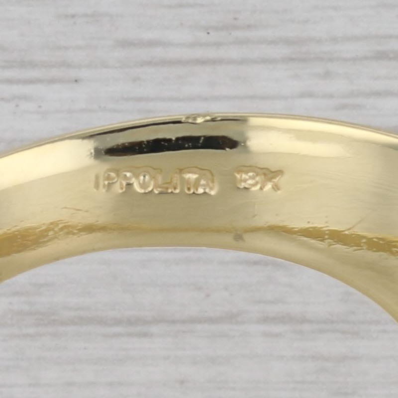 Ippolita Circle Bangle Bracelet 18k Yellow Gold Statement 7.5"