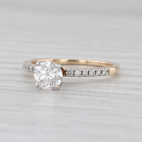 IGI 0.94ctw Lab Grown Round Diamond Engagement Ring 14k Yellow White Gold Size 7