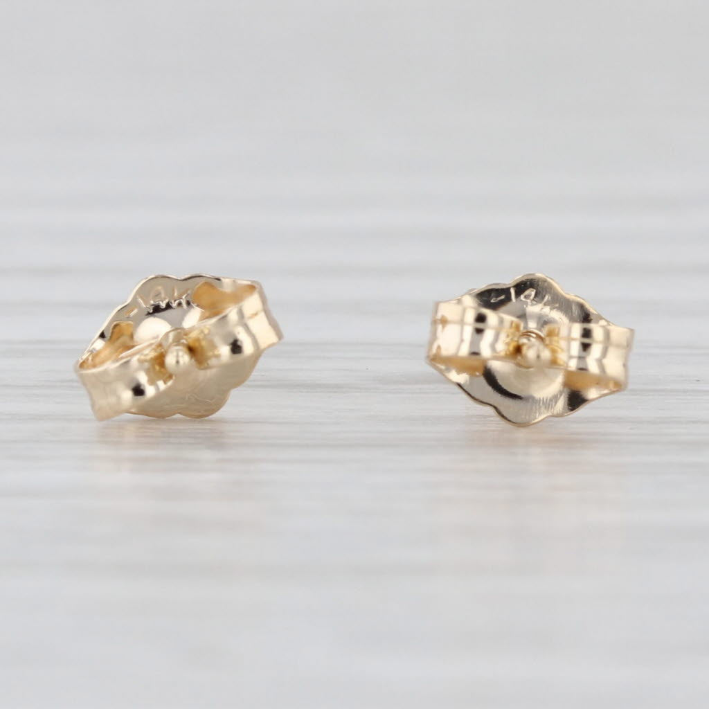 0.10ctw Diamond Stud Earrings 14k Yellow Gold Round Solitaire Studs