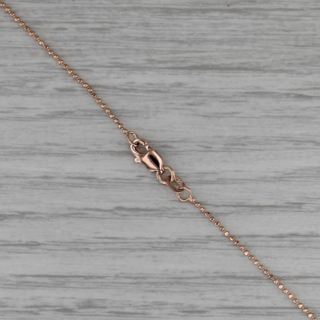 Small Cross Pendant Necklace 14k Rose Gold 18" 1mm Alex Woo