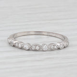 0.12ctw Diamond Stackable Ring 10k White Gold Size 8 Wedding Band