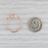 Diamond Open Heart Ring 10k Rose Gold Size 7
