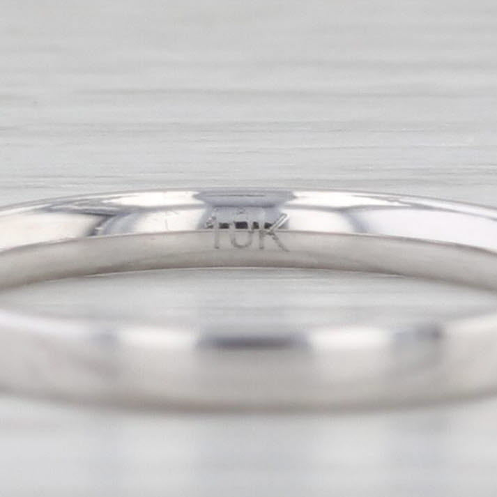 Classic White Gold Band 10k 2mm Size 5.5 Wedding Ring Stackable