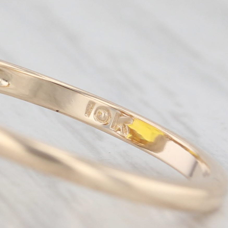 Light Gray 3.47ct Oval Lab Created Yellow Sapphire Ring 10k Yellow Gold Size 6.25