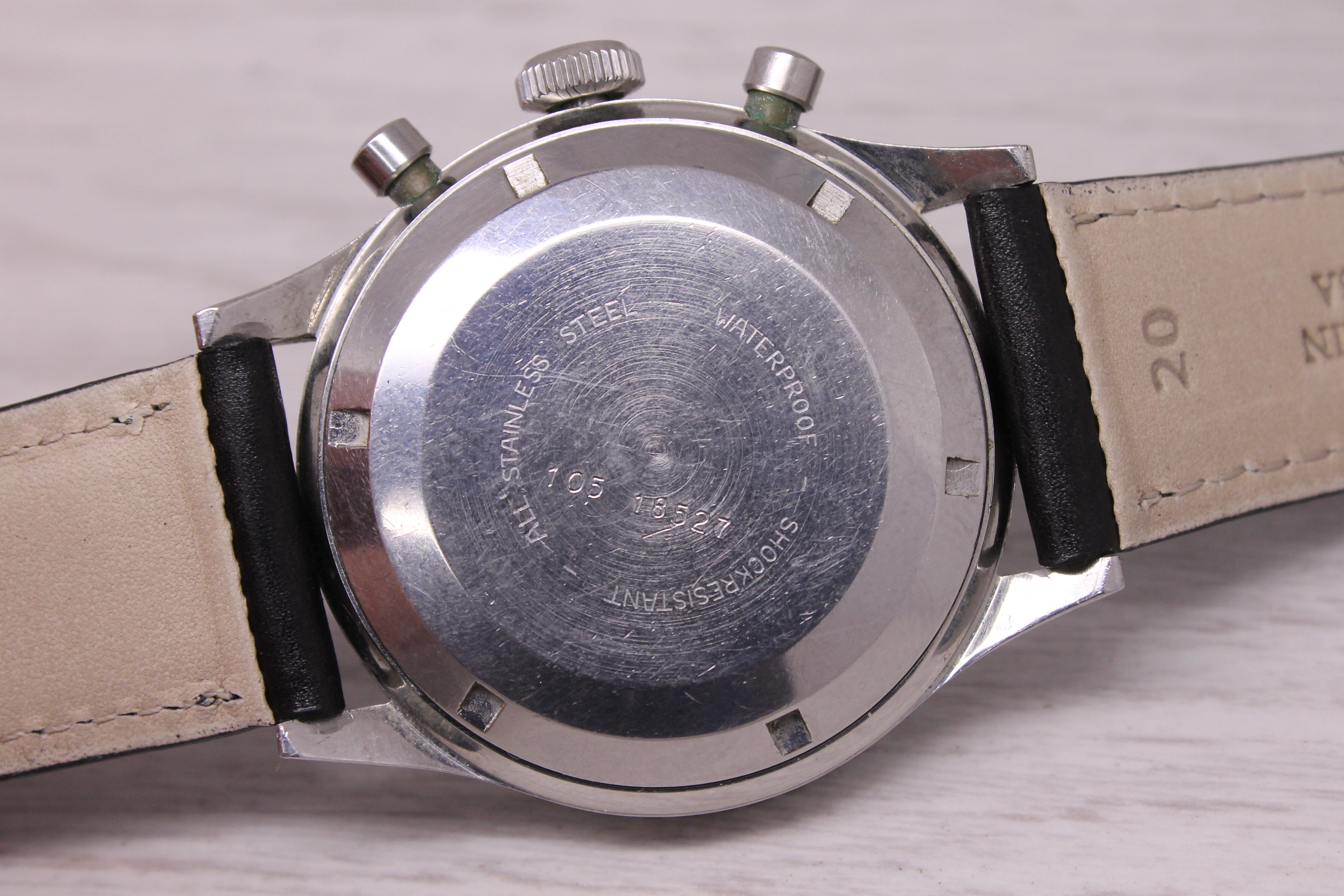 Vintage Croton Nivada Grenchen Chronomaster 38mm Steel Chronograph Watch Venus