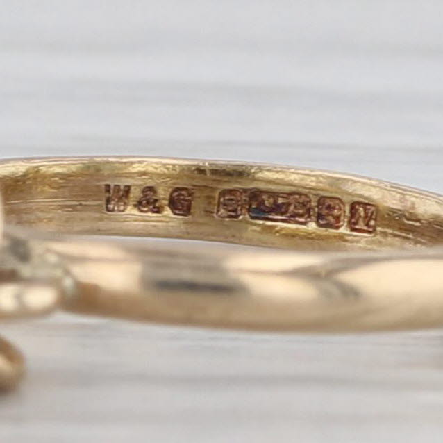 Vintage Lab Created Bridal Set Charm 9k Gold Engagement Wedding Ring Pendant