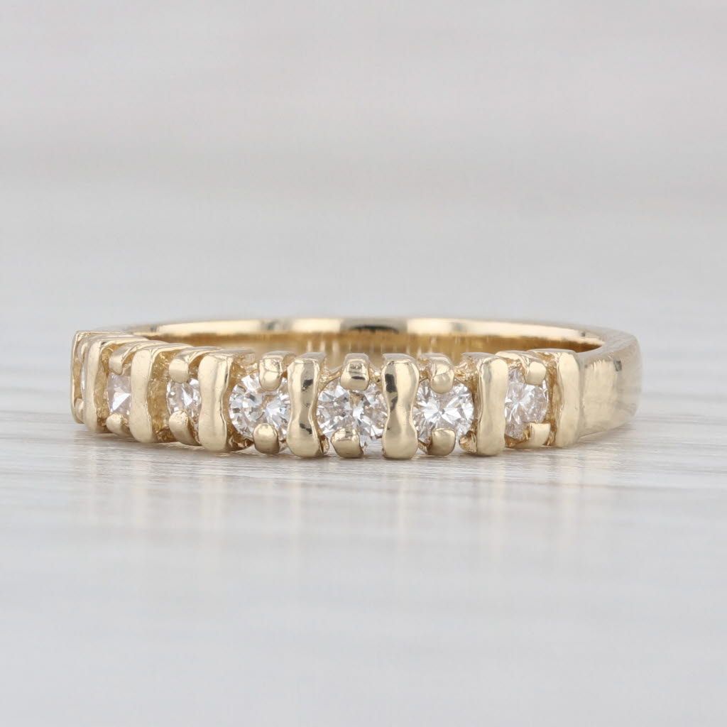 0.30ctw Diamond Wedding Band 14k Yellow Gold Size 5.25 Stackable Ring