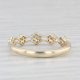 Diamond Flower Cluster Ring 10k Yellow Gold Size 7 Stackable
