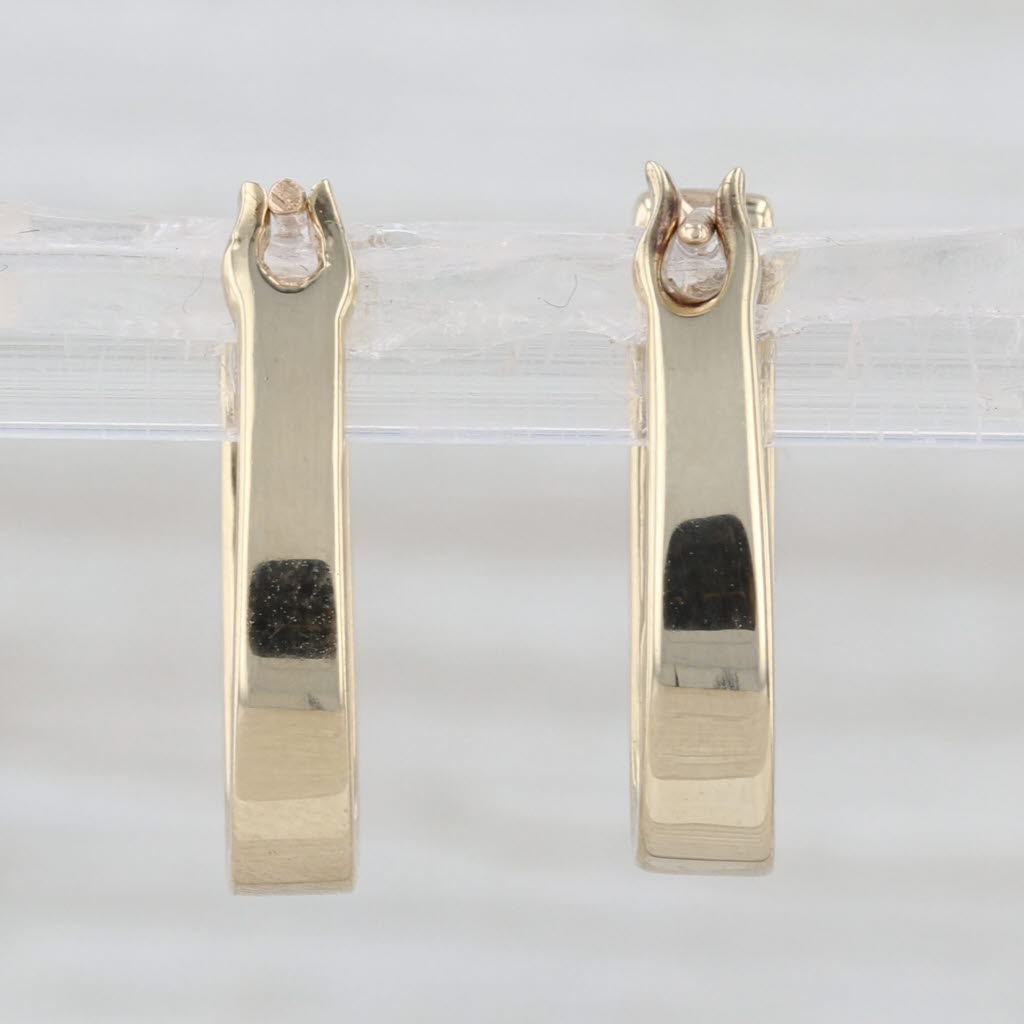 0.50ctw Diamond Hoop Earrings 10k Yellow Gold Snap Top Oval Hoops