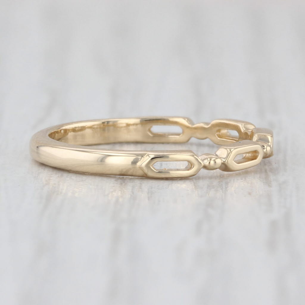 Beveled Stackable Band 14k Yellow Gold Size 6.5 Ring
