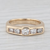 0.61ctw Diamond 5-Stone Band 14K Yellow Gold Size 4.75 Ring Engagement Wedding