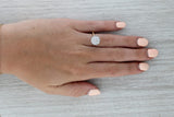 Dark Gray Vintage 0.81ctw Diamond Cluster Engagement Ring 14k White Yellow Gold Size 8