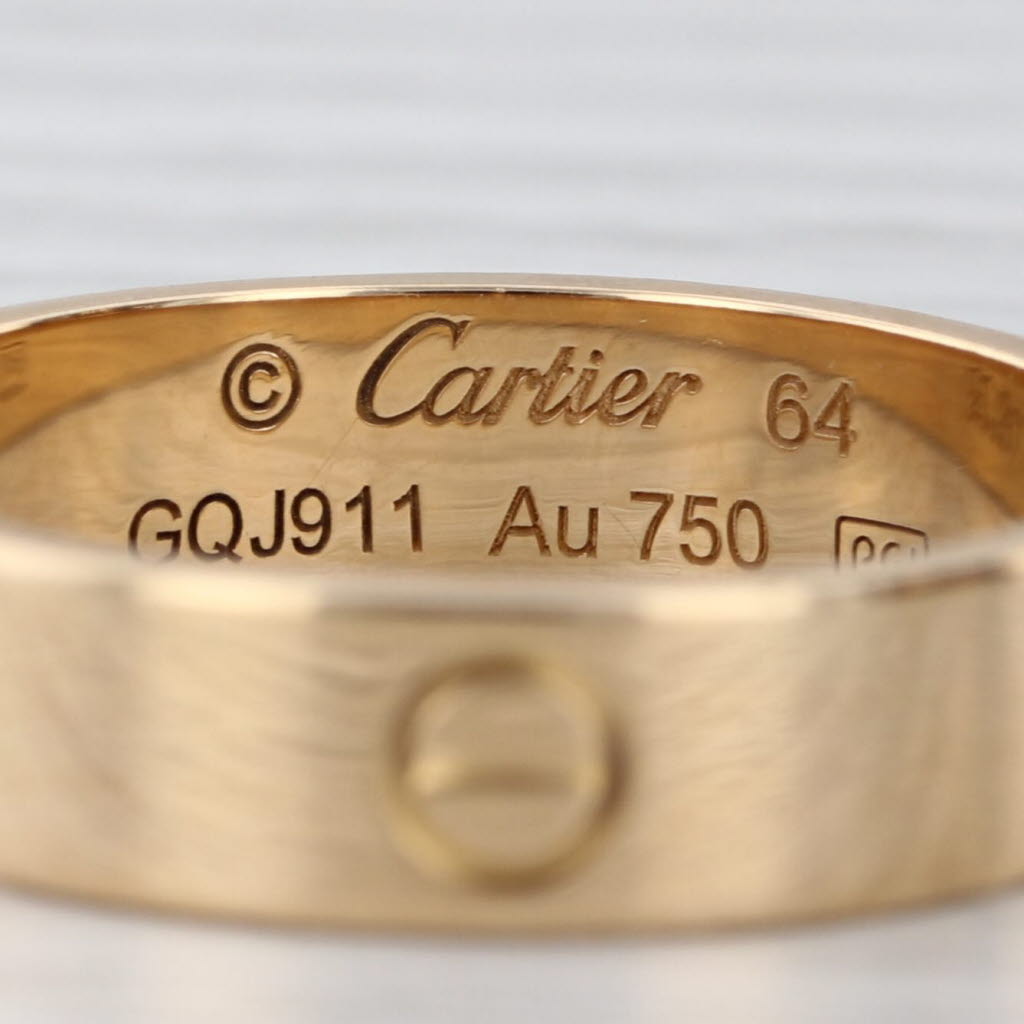 Cartier Love Ring 18k Yellow Gold Size 64 10.75 Band Wedding 5.5mm
