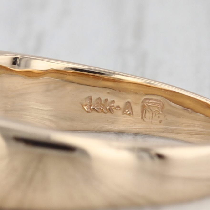 1.30ctw Ruby Diamond Ring 14k Yellow Gold Size 6.75 Stackable Wedding Band