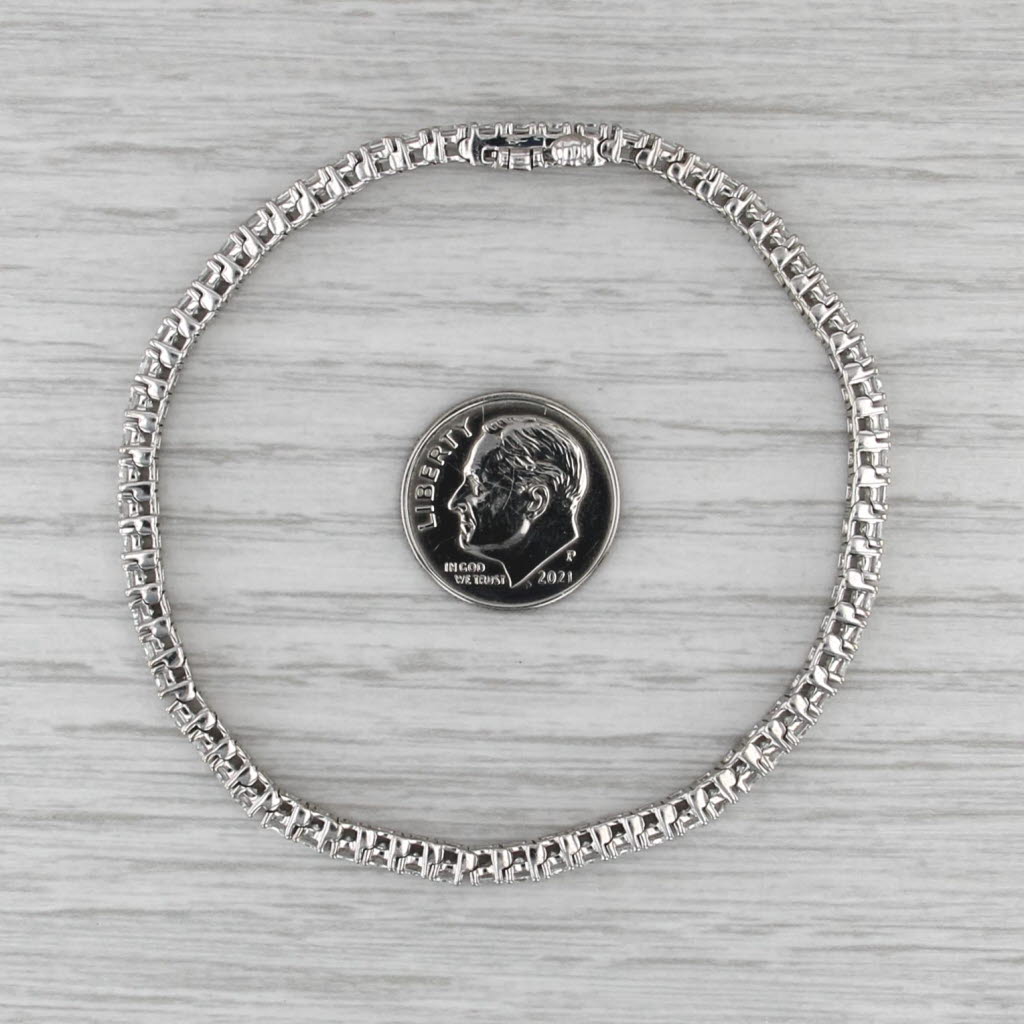 12.40ctw Diamond Tennis Bracelet 14k White Gold 7" 4mm