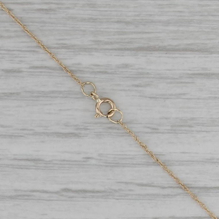 Baroque Cultured Pearl Station Necklace 14k Yellow Gold Rope Chain 16.25"