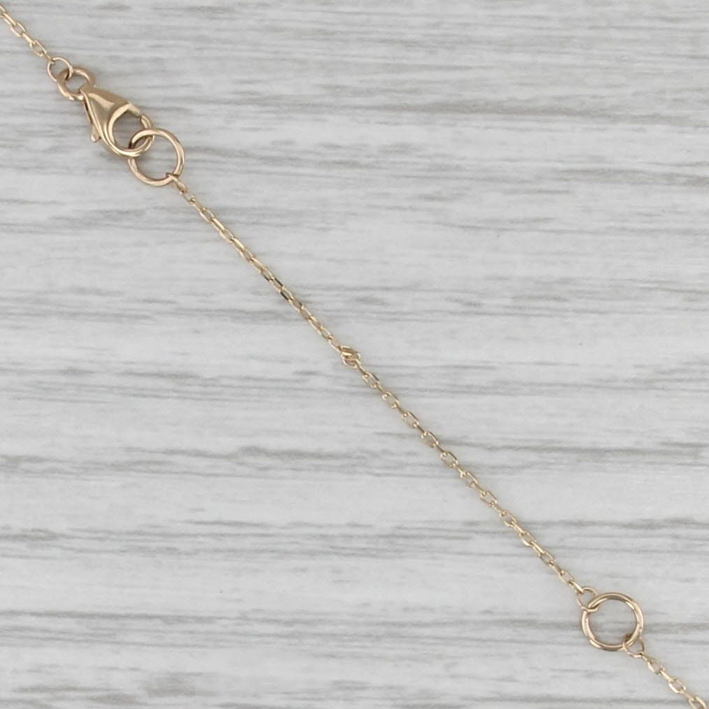 Diamond Knot Necklace 14k Yellow Gold 18-20" Cable Chain