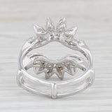 Light Gray 0.30ctw Diamond Ring Jacket Enhancer 14k White Gold Size 7 Bridal Wedding