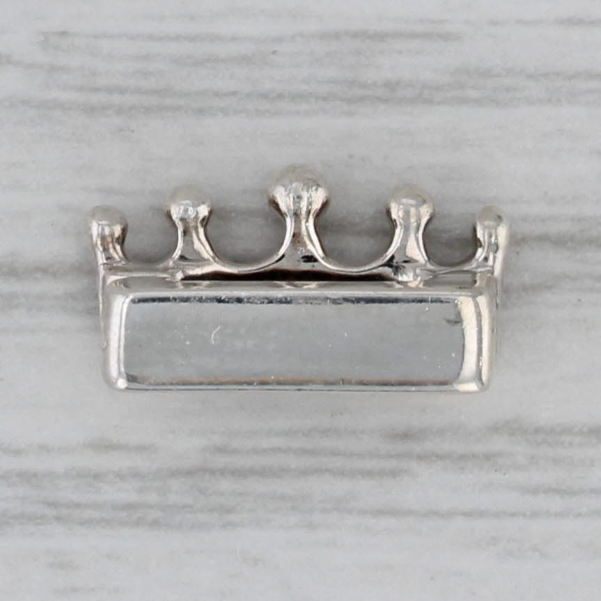 Gray Pandora Reflections Crown Clip Charm Sterling Silver 797599CZ Cubic Zirconia