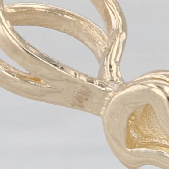 0.10ct Blue Diamond Cross Pendant 14k Yellow Gold Small Drop