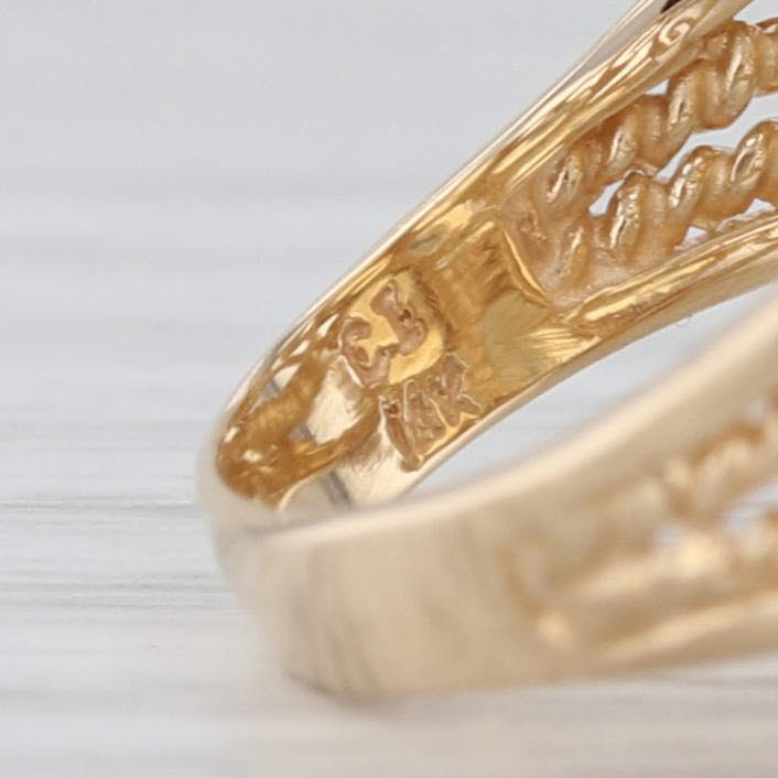 8ctw Citrine Cluster Cocktail Ring 14k Yellow Gold Size 5.75