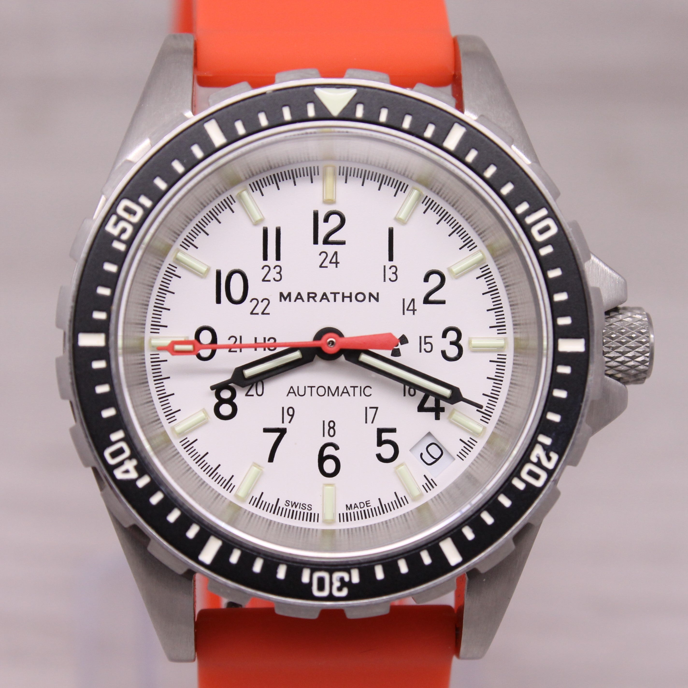 Gray Marathon 36mm Arctic MSAR Automatic Divers Watch WW194026-WD White