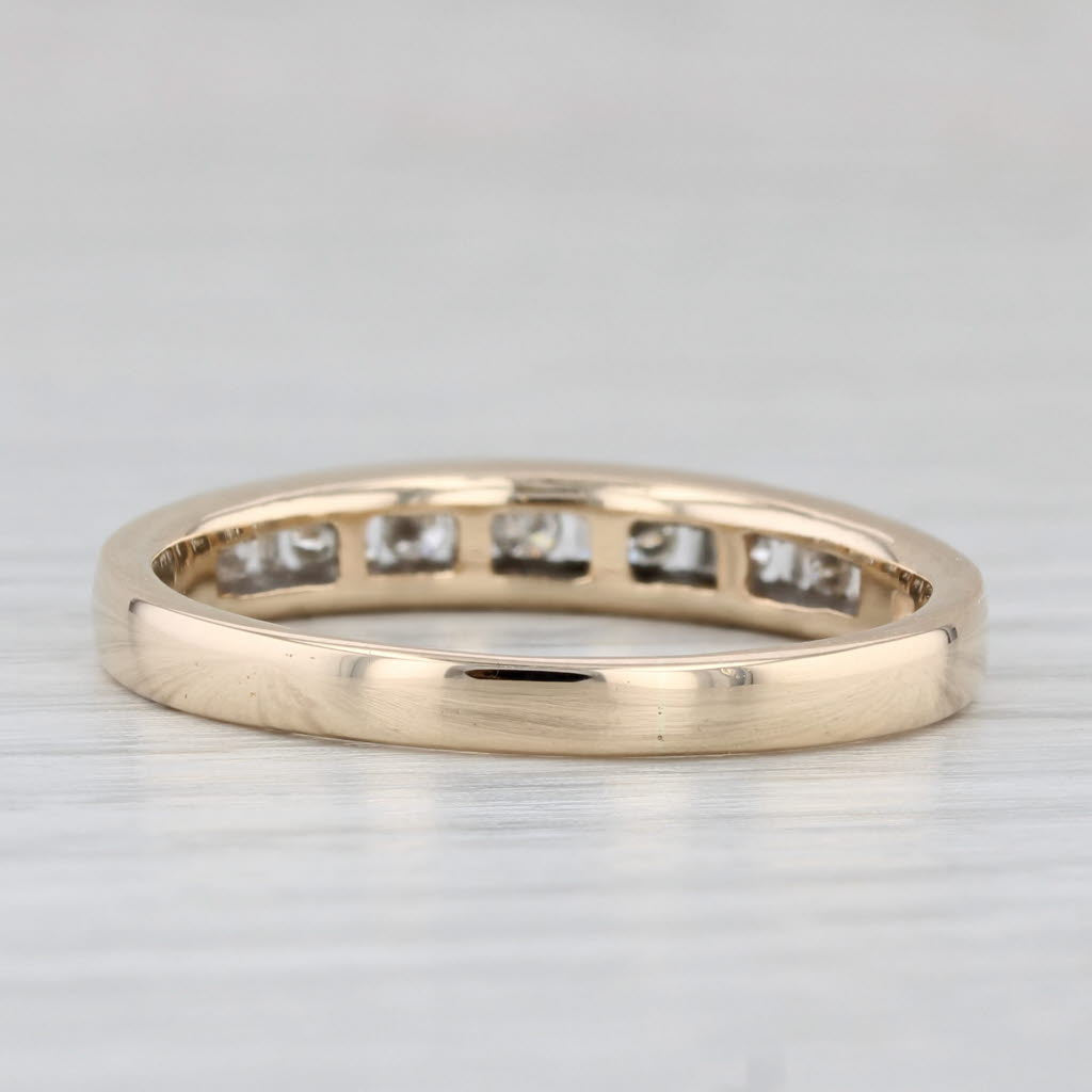 Light Gray 0.25ctw Diamond Wedding Band 14k Yellow Gold Size 9.75 Ring