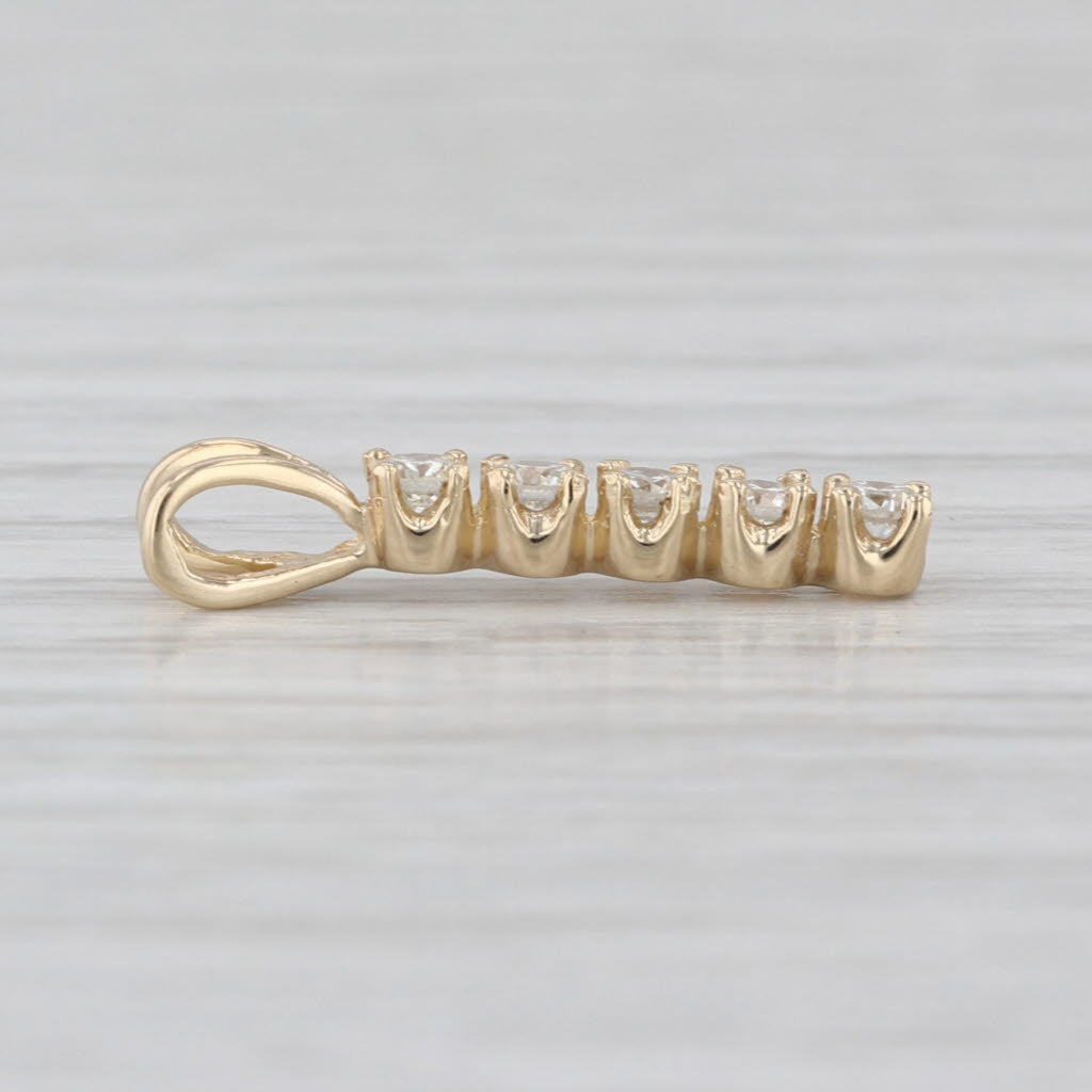 0.24ctw Diamond Journey Pendant 14k Yellow Gold