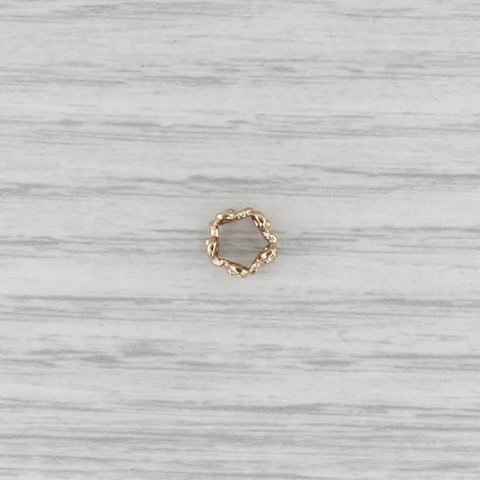 Authentic Pandora Trinity Spacer Charm 750451 14k Gold Retired Bead Flower