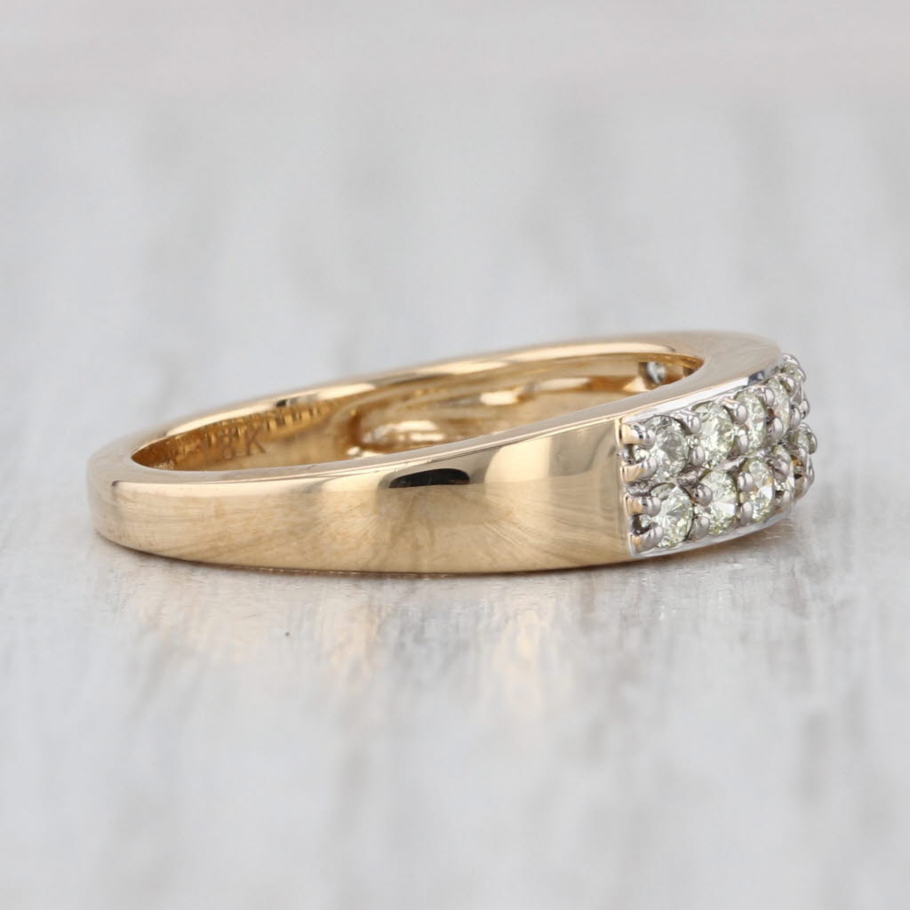 0.50ctw Diamond Wedding Band 18k Yellow Gold Stackable Ring Size 6 COA Tomas Rae