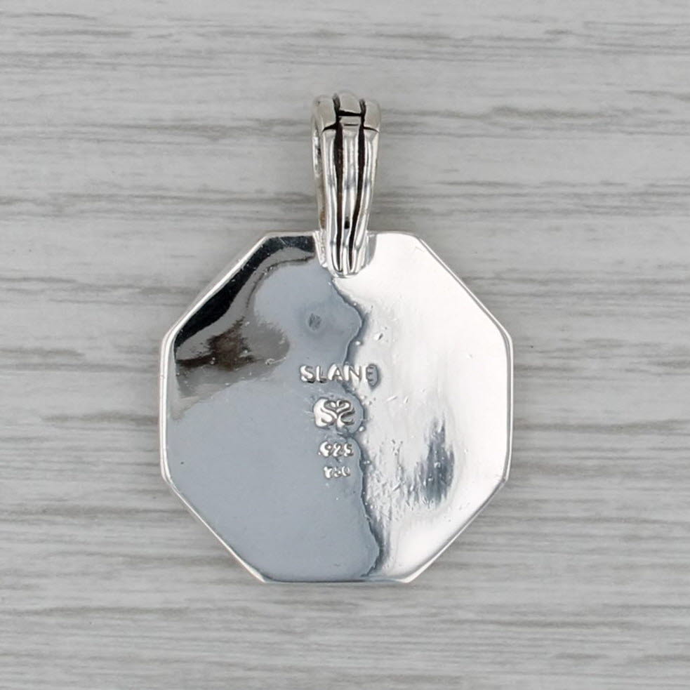 Slane & Slane Bee Pendant Sterling Silver 18k Gold Enamel Enhancer Clip Bail
