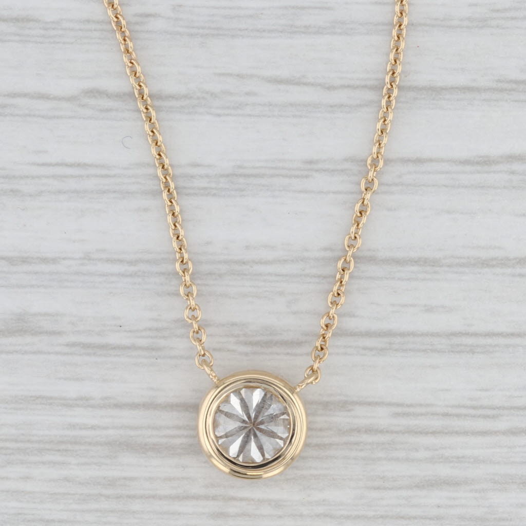New 1.50ct Lab Grown Diamond Pendant Necklace 14k Gold 16" 18" E VS1 IGI