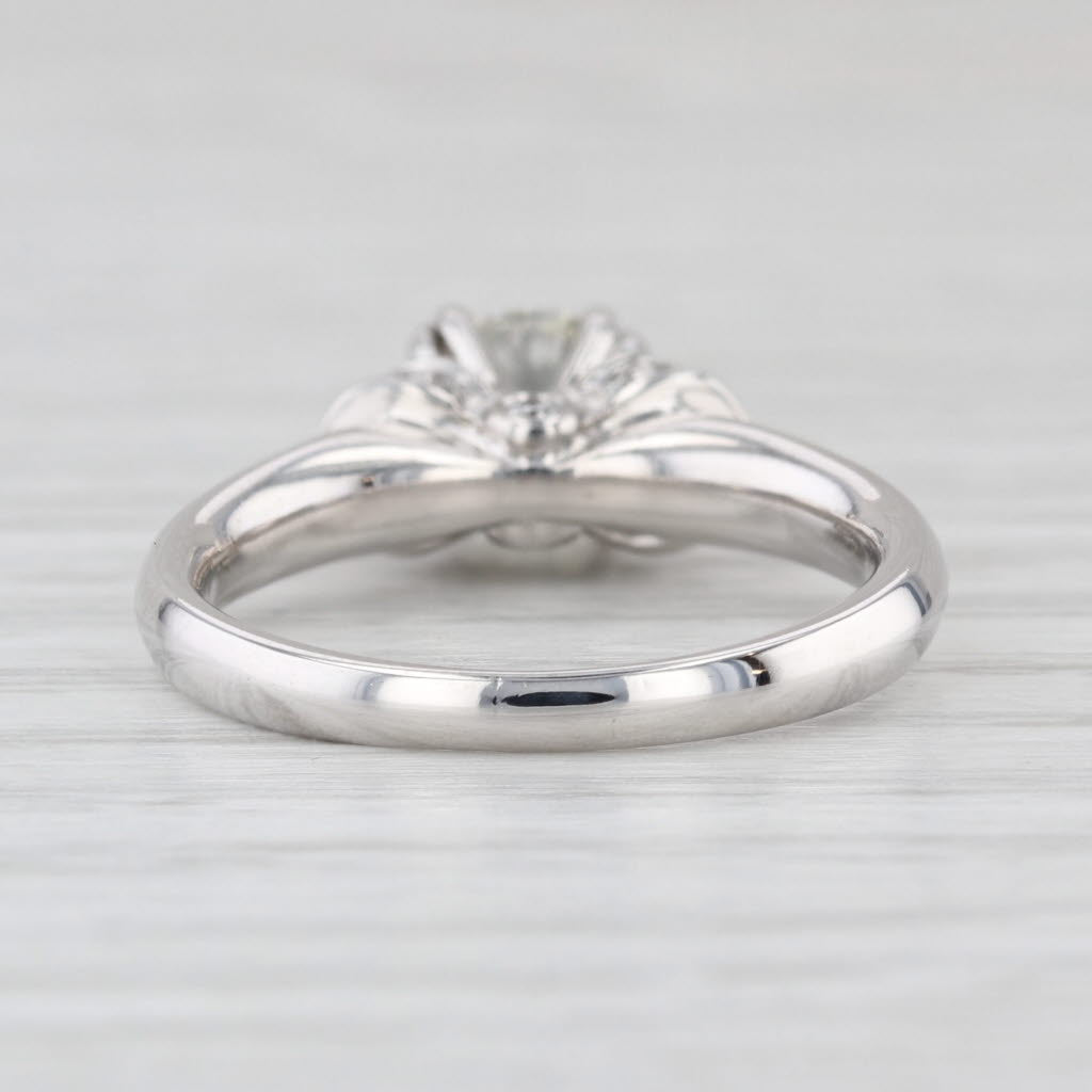1.10ctw Diamond Engagement Ring 14k White Gold Size 6 Artiste