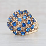 Light Gray 2.65ctw Lab Created Spinel Cluster Ring 10k Yellow Gold Size 6.75 Cocktail