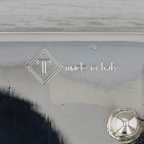 Engravable Rectangle Belt Buckle Sterling Silver 34.5 x 49.2mm Italian