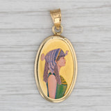 Swiss Gold Pendant Colorized Figure 14k 999 Fine Gold Pamp Suisse 2.5 Grams
