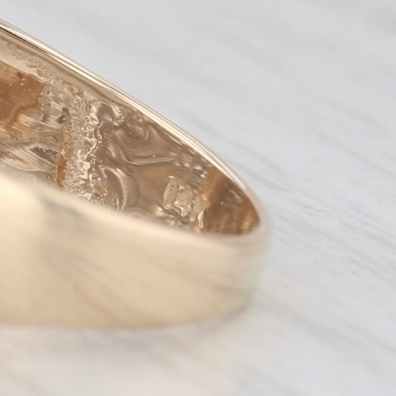 0.91ctw Diamond X Ring 14k Yellow Gold Size 8