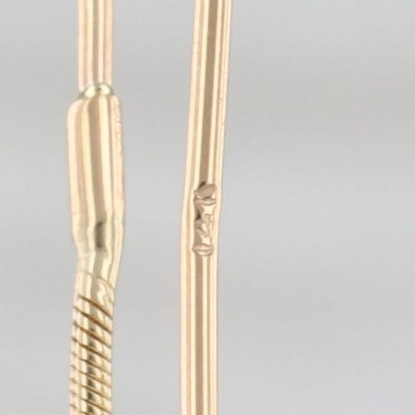 Smokey Quartz Briolette Dangle Teardrop Earrings 14k Yellow Gold Hook Posts
