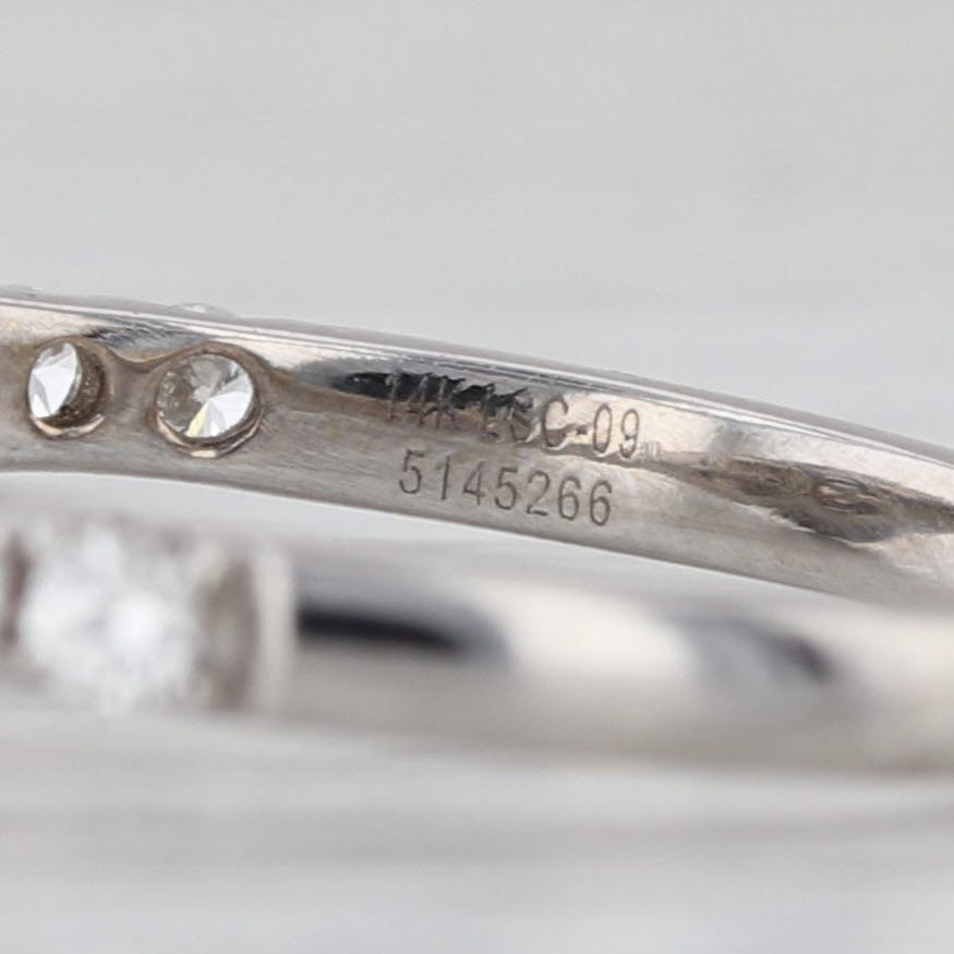 1.30ctw LEO Diamond Engagement Ring Wedding Band Bridal Set 14k White Gold Sz 7