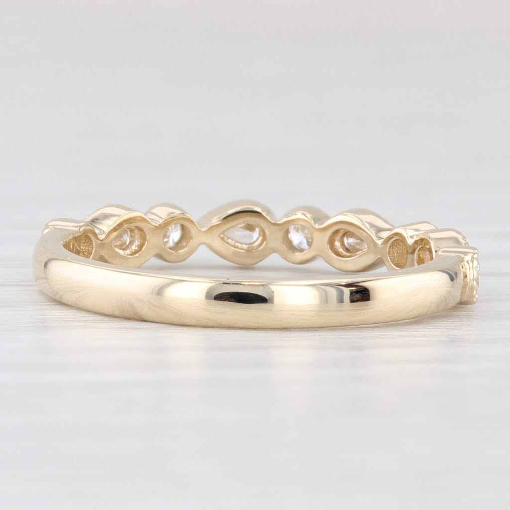 Light Gray New 0.33ctw Diamond Wedding Band 14k Yellow Gold Stackable Anniversary Ring 6.5