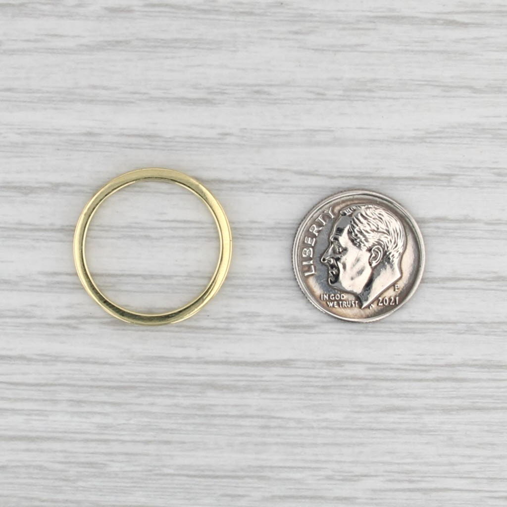 Hidalgo Rope Accented Ring 18k Yellow Gold Stackable Wedding Band Size 7.5