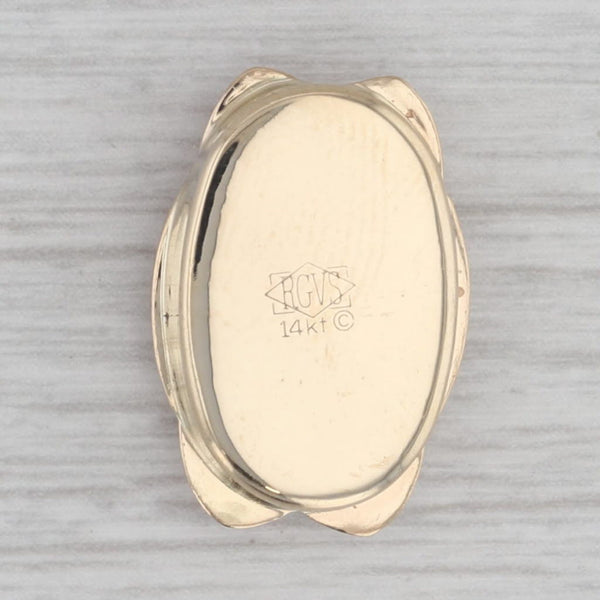 Vintage Richard Glatter 1.30ct Garnet Pearl Slide Bracelet Charm 14k Yellow Gold