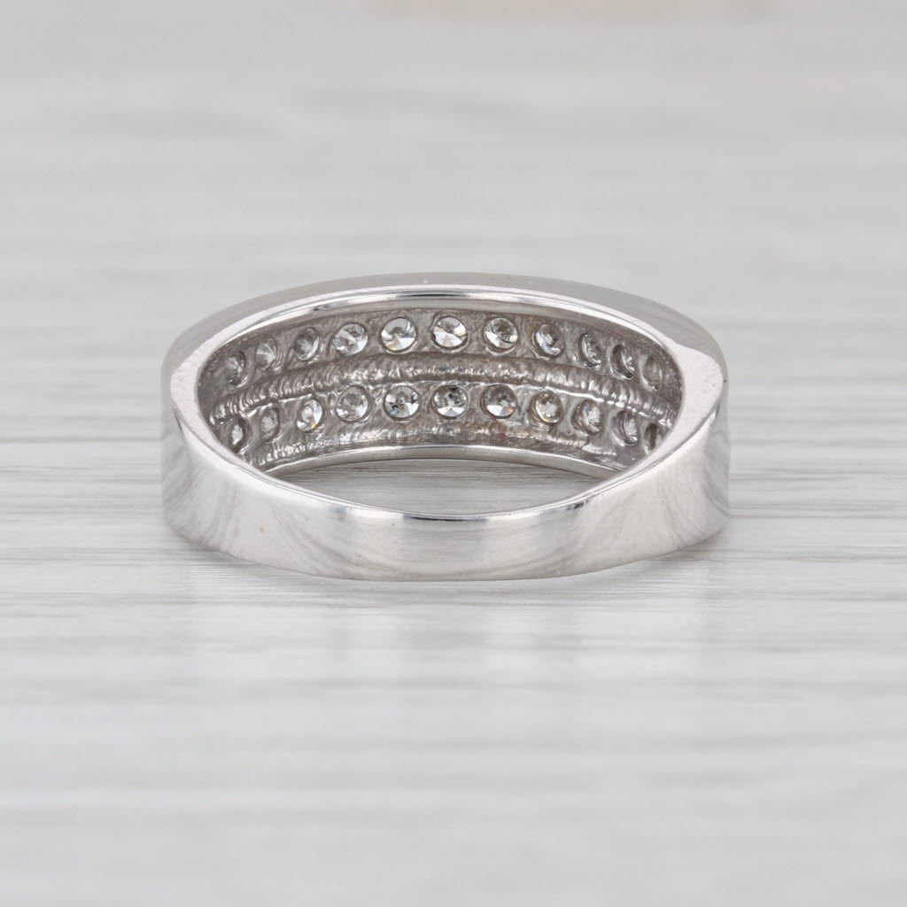 0.44ctw Diamonds 14k White Gold Size 6.5 Anniversary Wedding Band