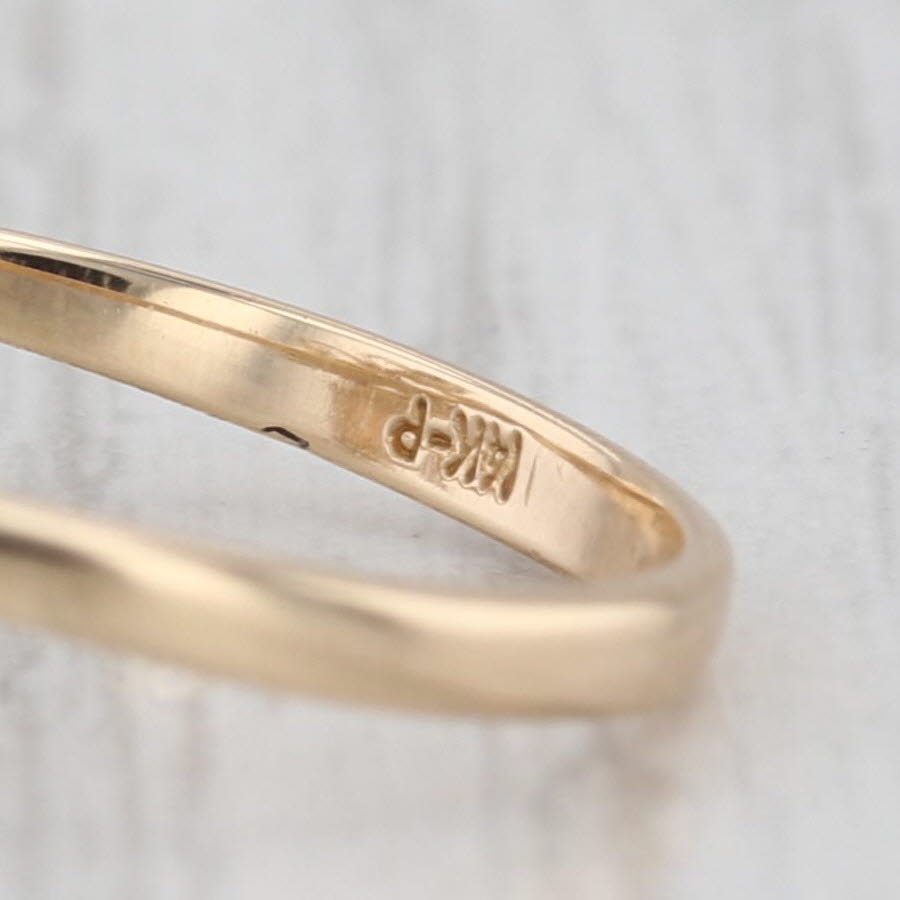 Opal Cabochon Butterfly Ring 14k Yellow Gold Size 6