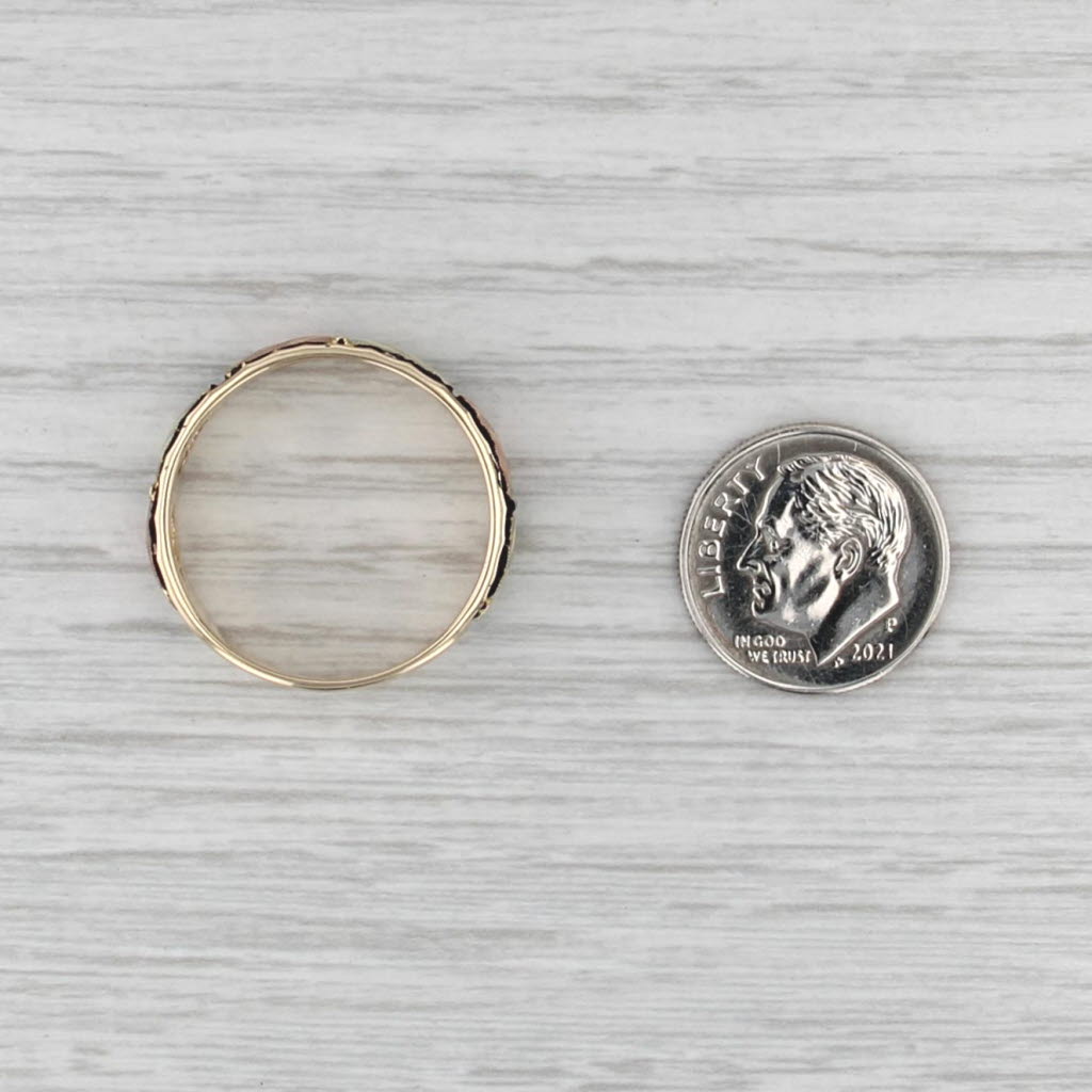 Mount Rushmore Black Hills Gold Leaf Ring Wedding Band 10k 12k Size 11